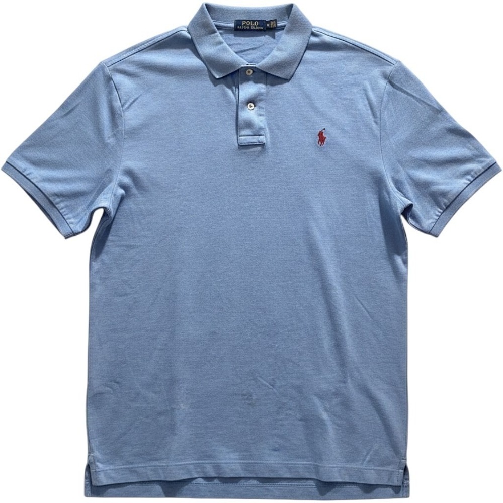 Polo Ralph Lauren Mens Classic Fit Golf Polo Shirt Light Blue Heather - XL